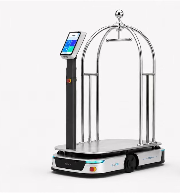 KEENON S100 con carro para transporte de equipajes